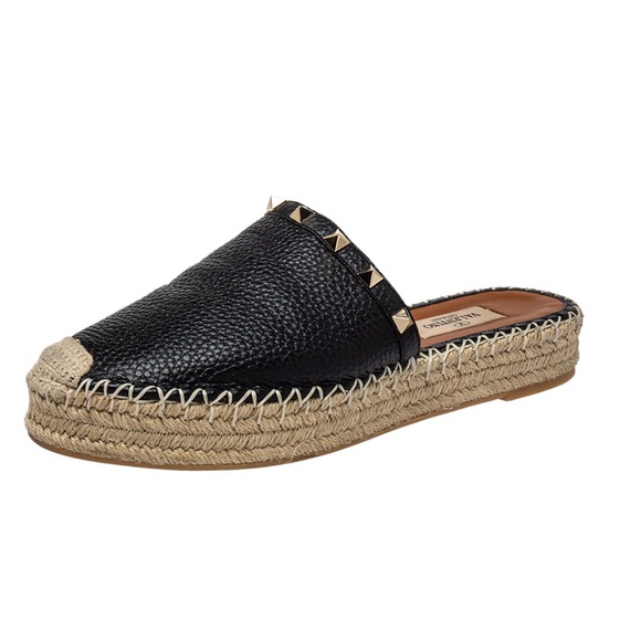 Valentino Garavani Shoes - VALENTINO ROCKSTUD ESPADRILLE MULES